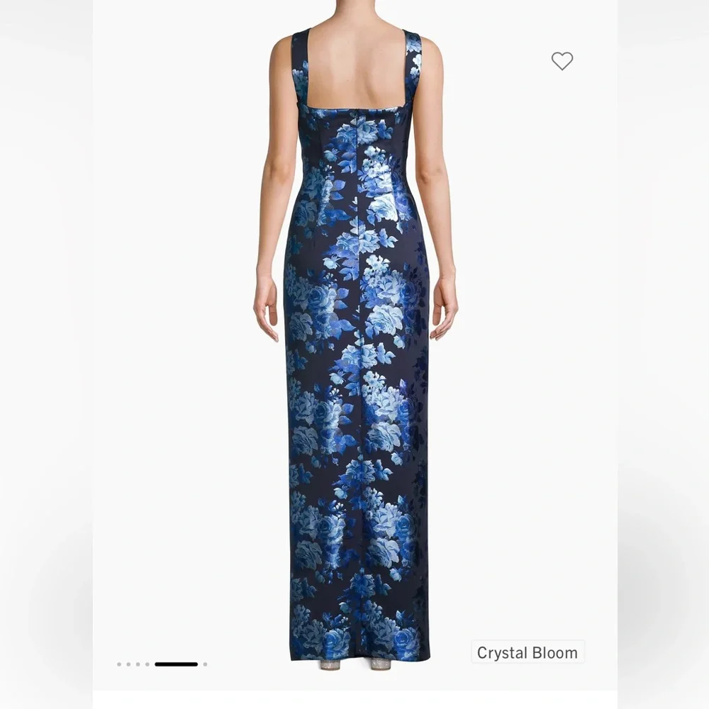 Black Halo metallic floral gown - Picture 3 of 8